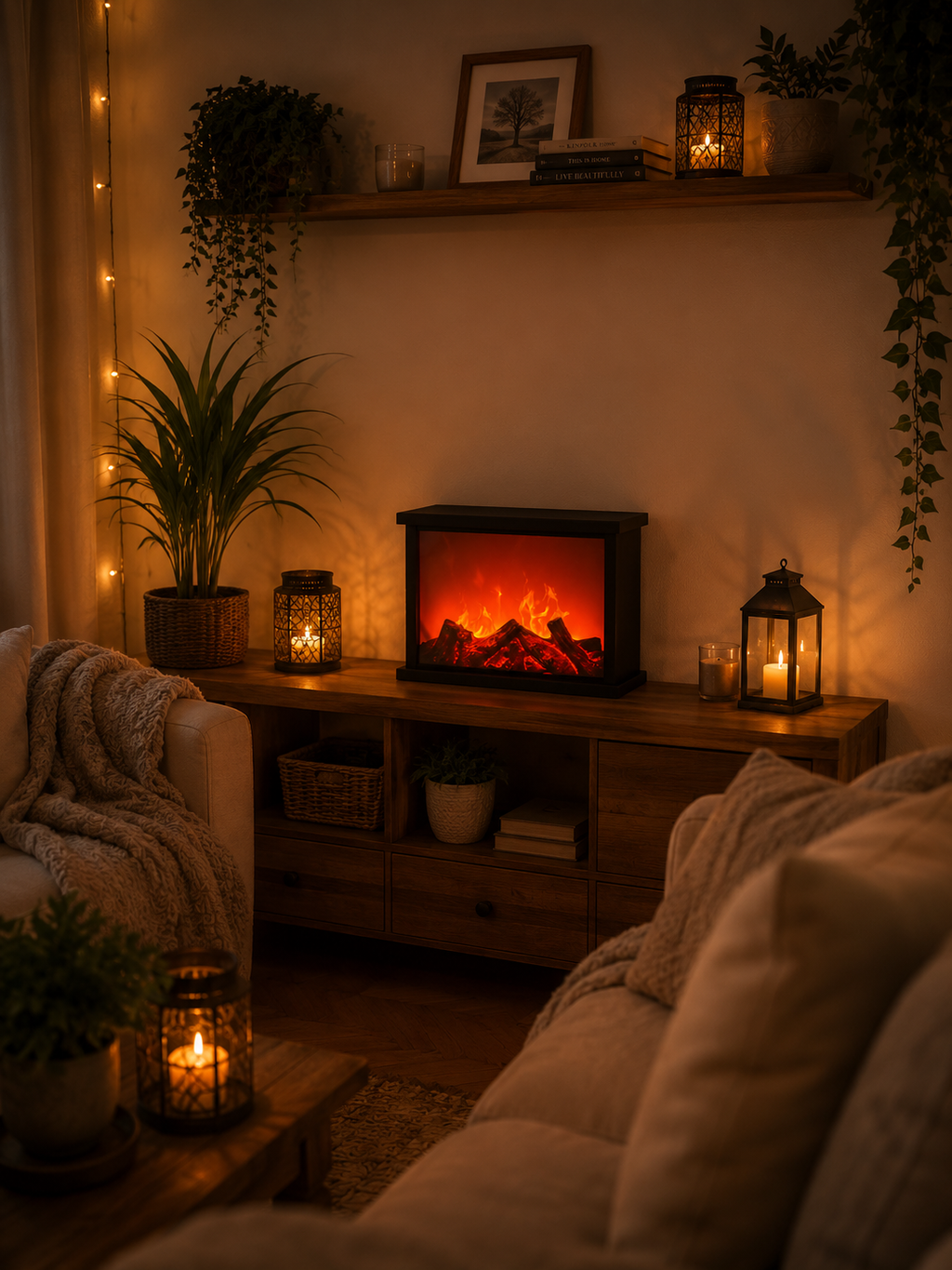 Chimenea lampara Led Decorativa