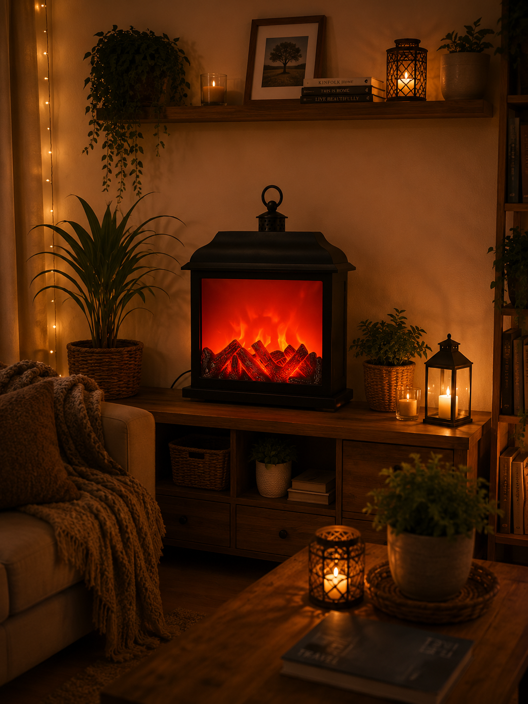 Chimenea lampara Led Decorativa