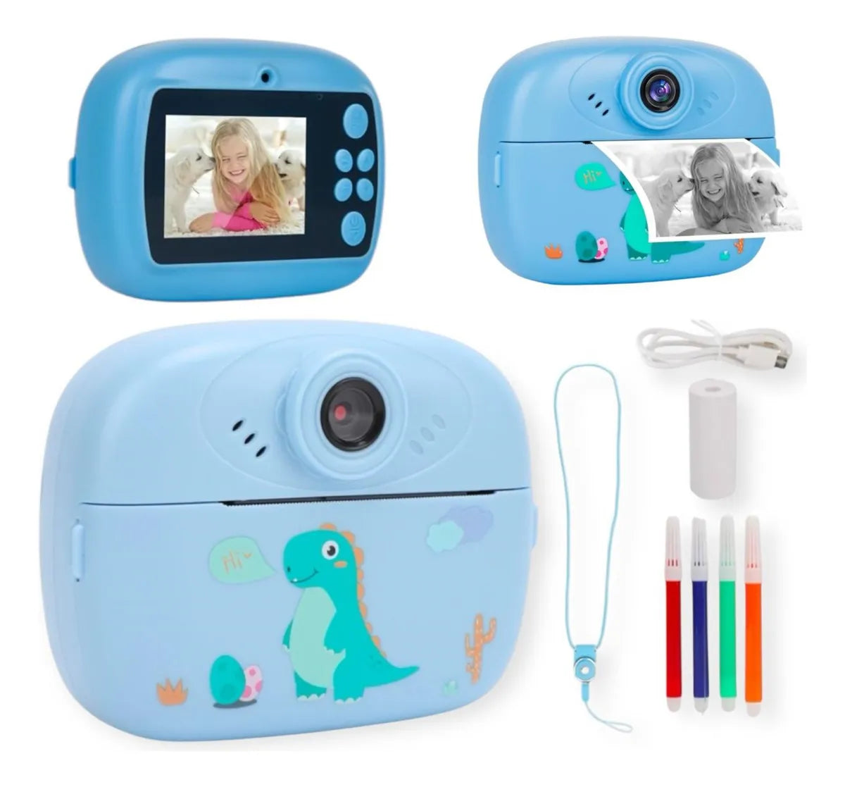 Camara Infantil Con Impresora Digital Instantanea