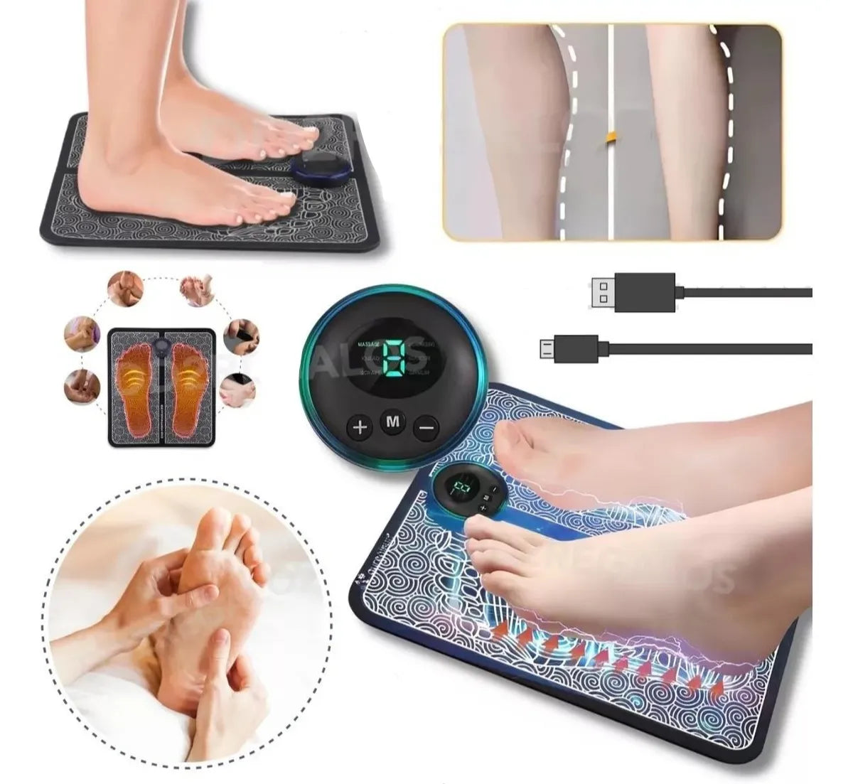Electro Estimulador Masajeador Para Pies Ems