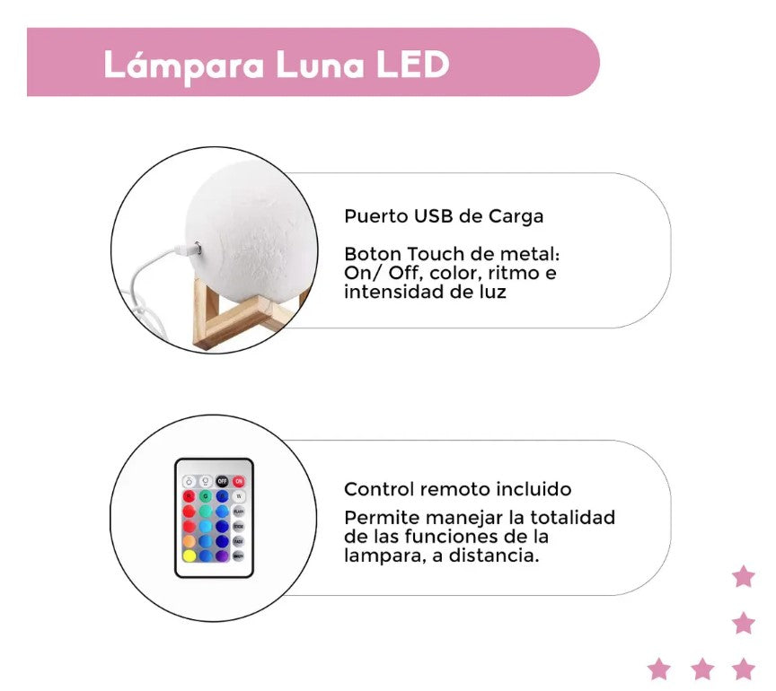 Velador Luna led Grande