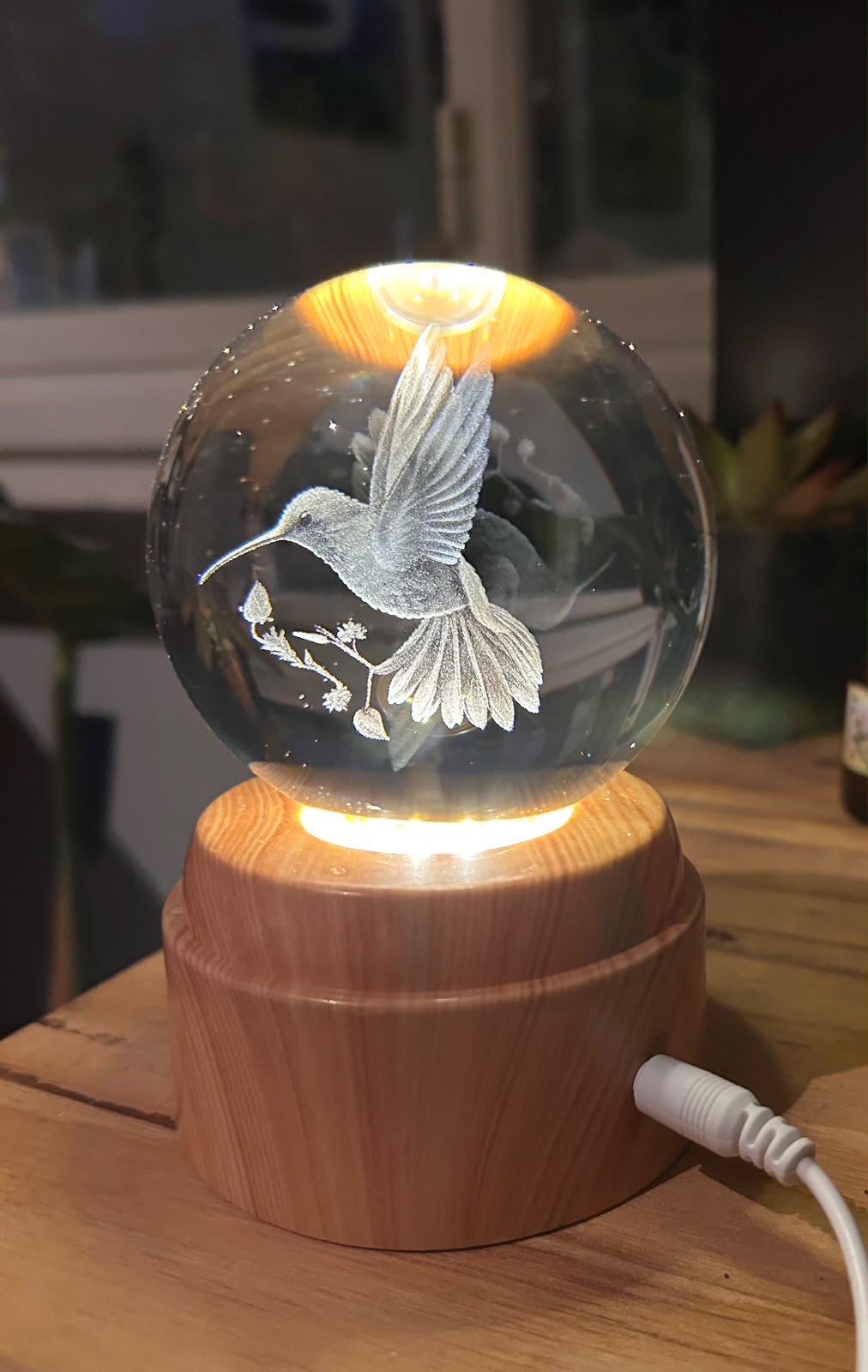 Esfera de Cristal 3D Colibri