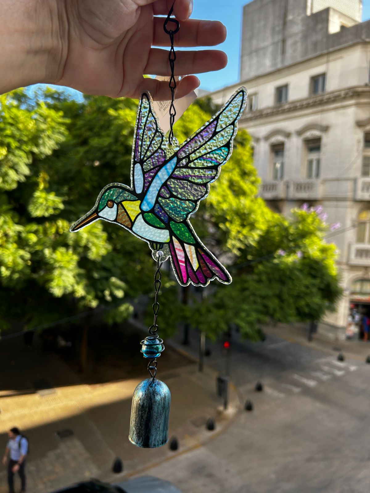 Colgante Vidrio Colibri