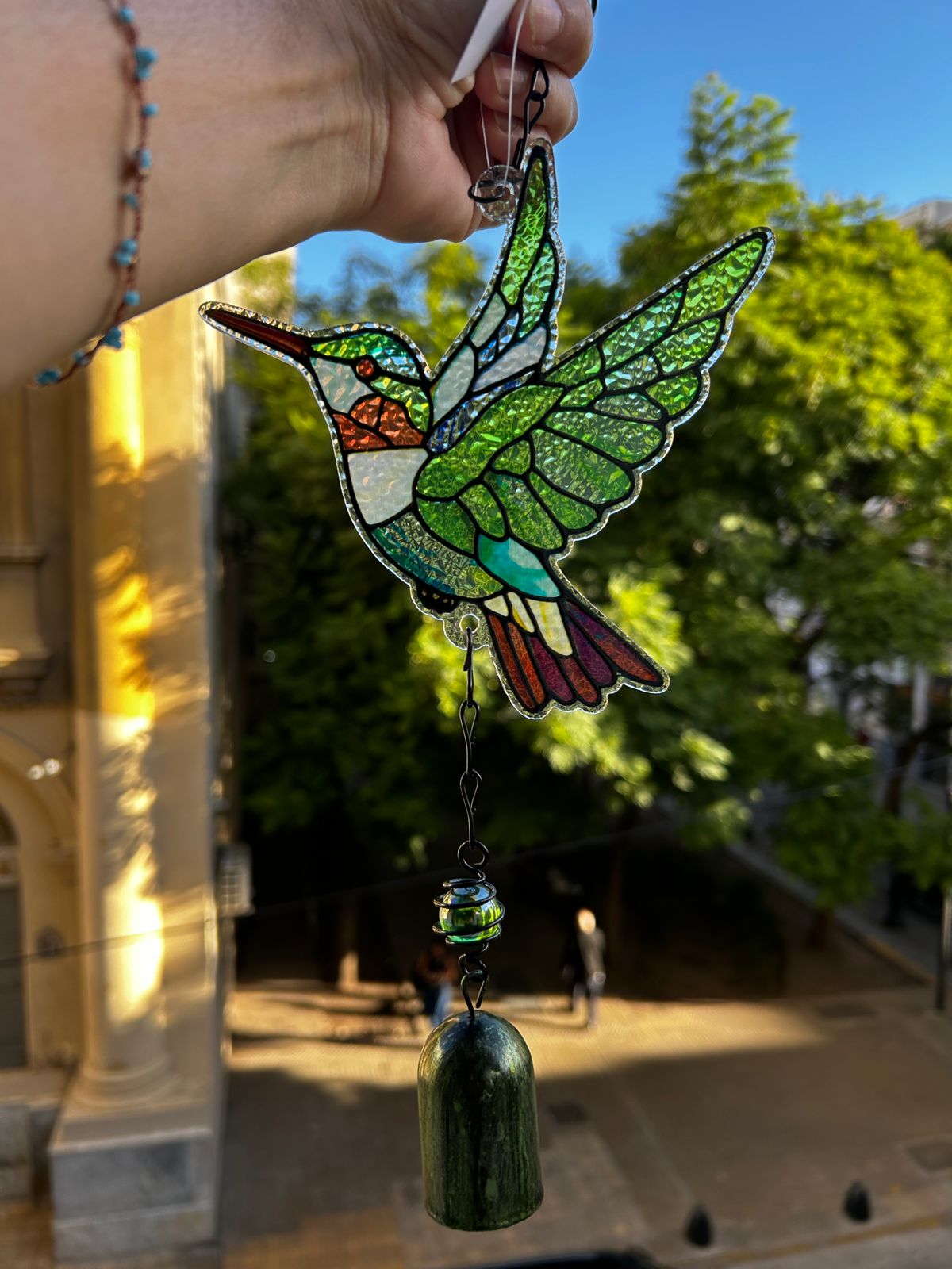 Colgante Vidrio Colibri