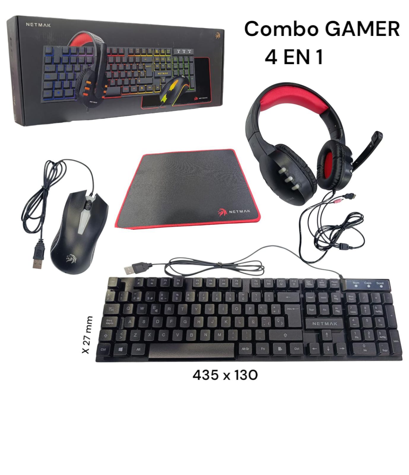 Combo Gamer 4 en 1