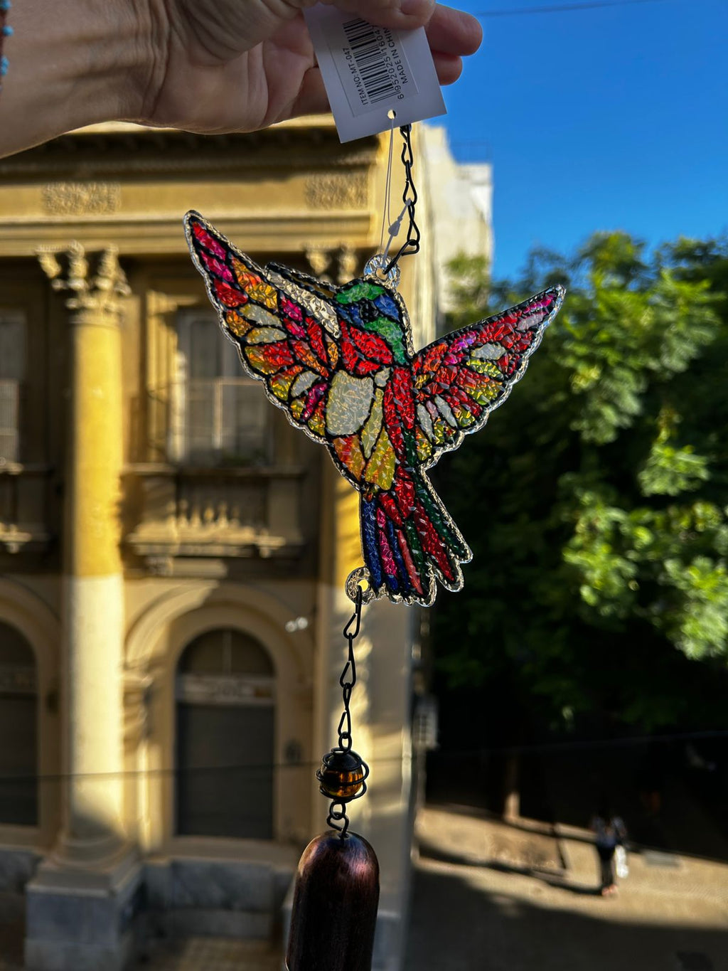 Colgante Vidrio Colibri