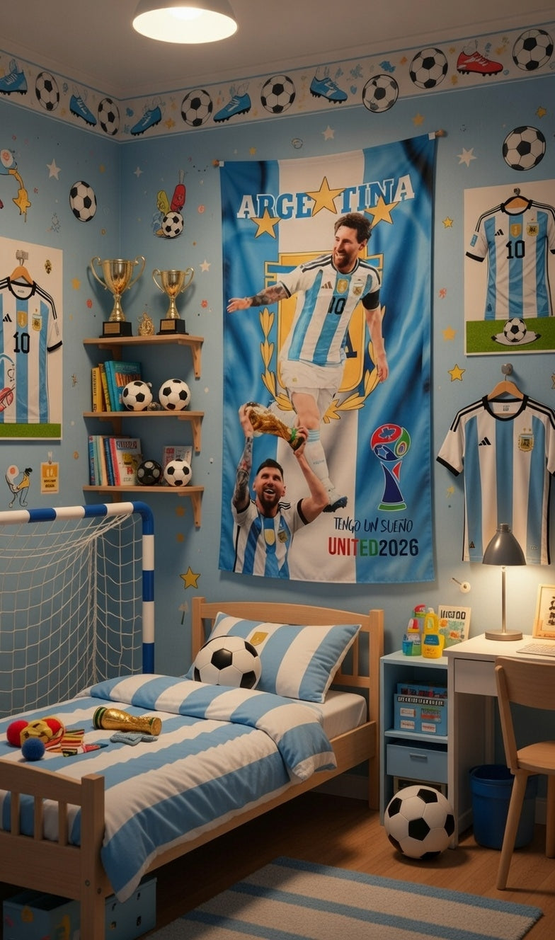 Bandera Argentina + Messi