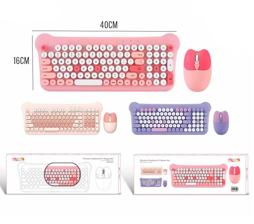 Teclado con Mouse Gatito